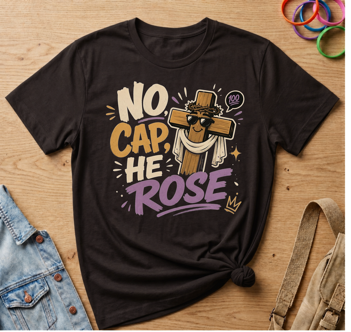 No Cap, He Rose T-Shirt