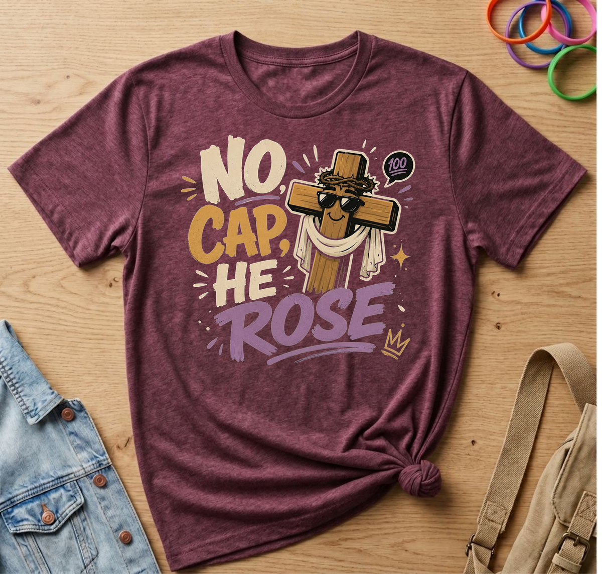 No Cap, He Rose T-Shirt