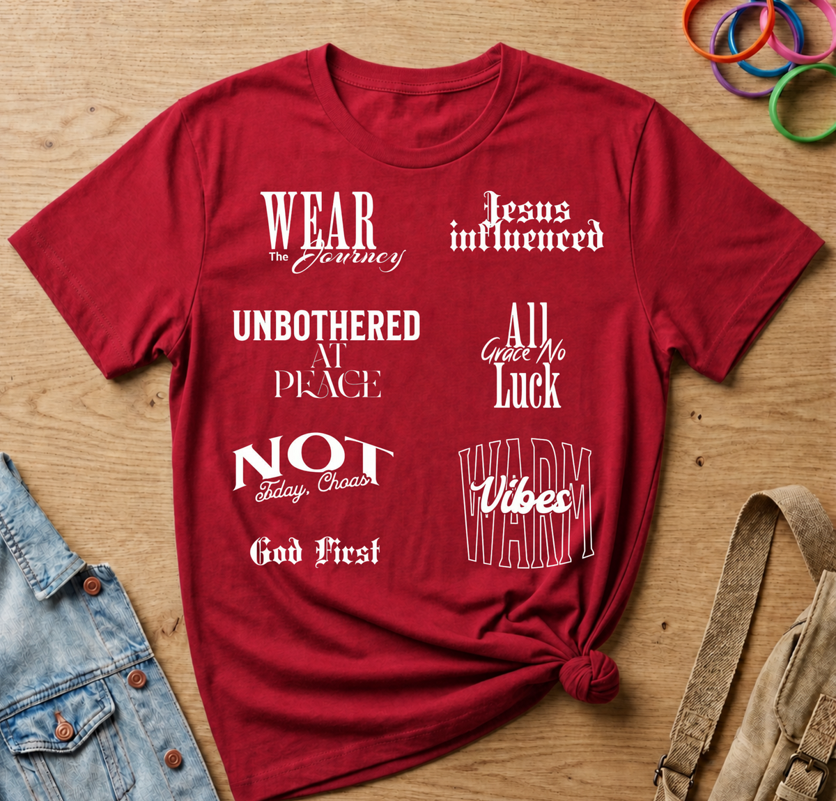 Multiple Faith Based Motivational Quotes T-Shirt