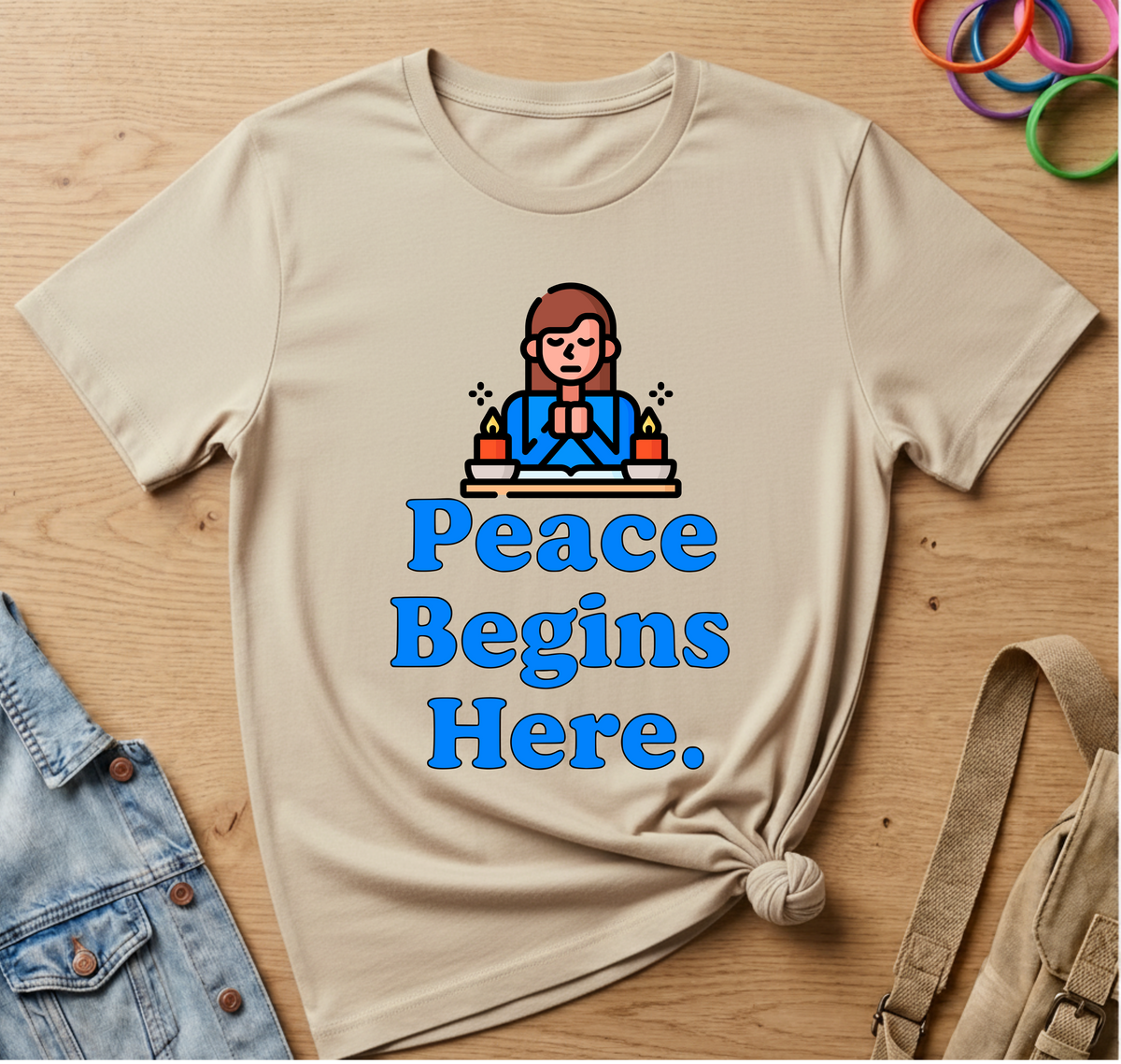 Peace Begins Here T-Shirt