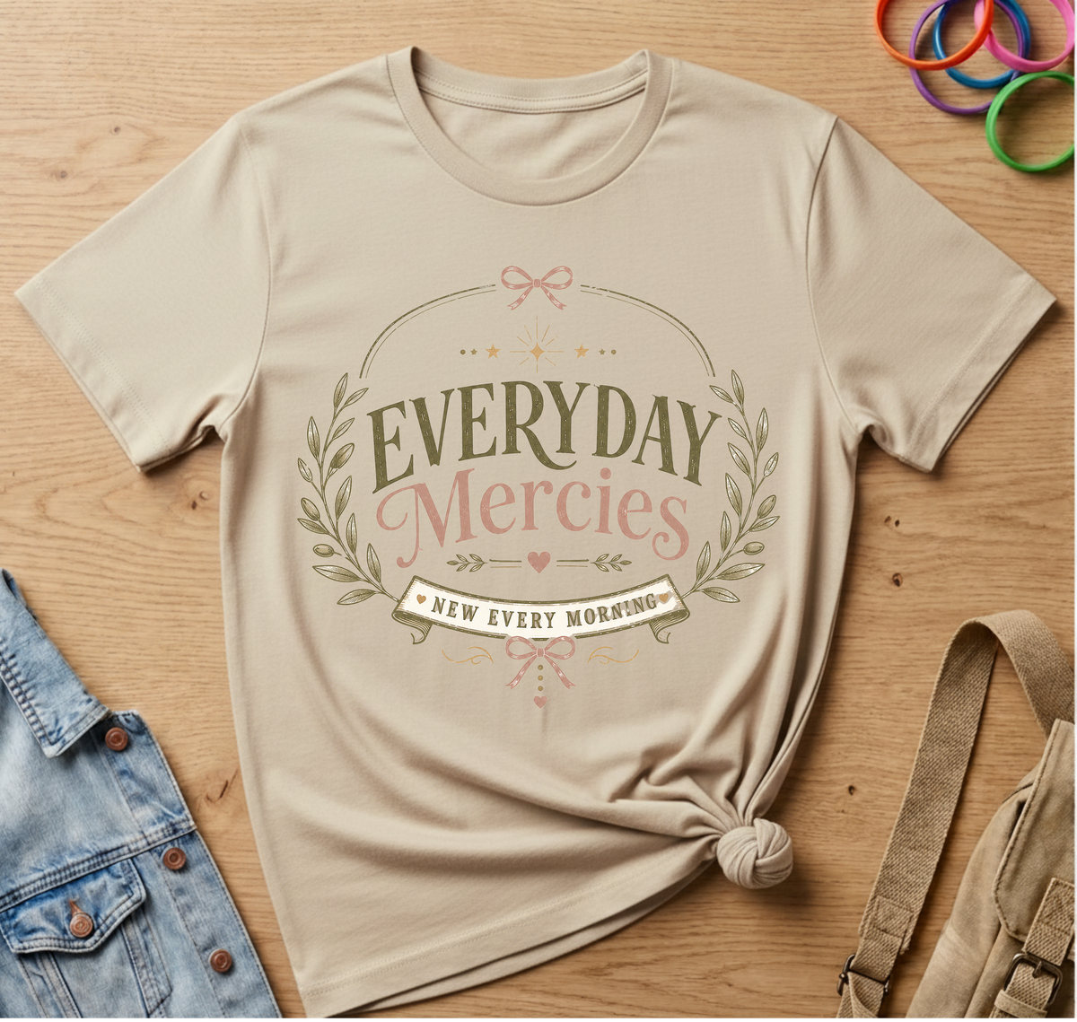 Everyday Mercies with Coquette Bows T-Shirt