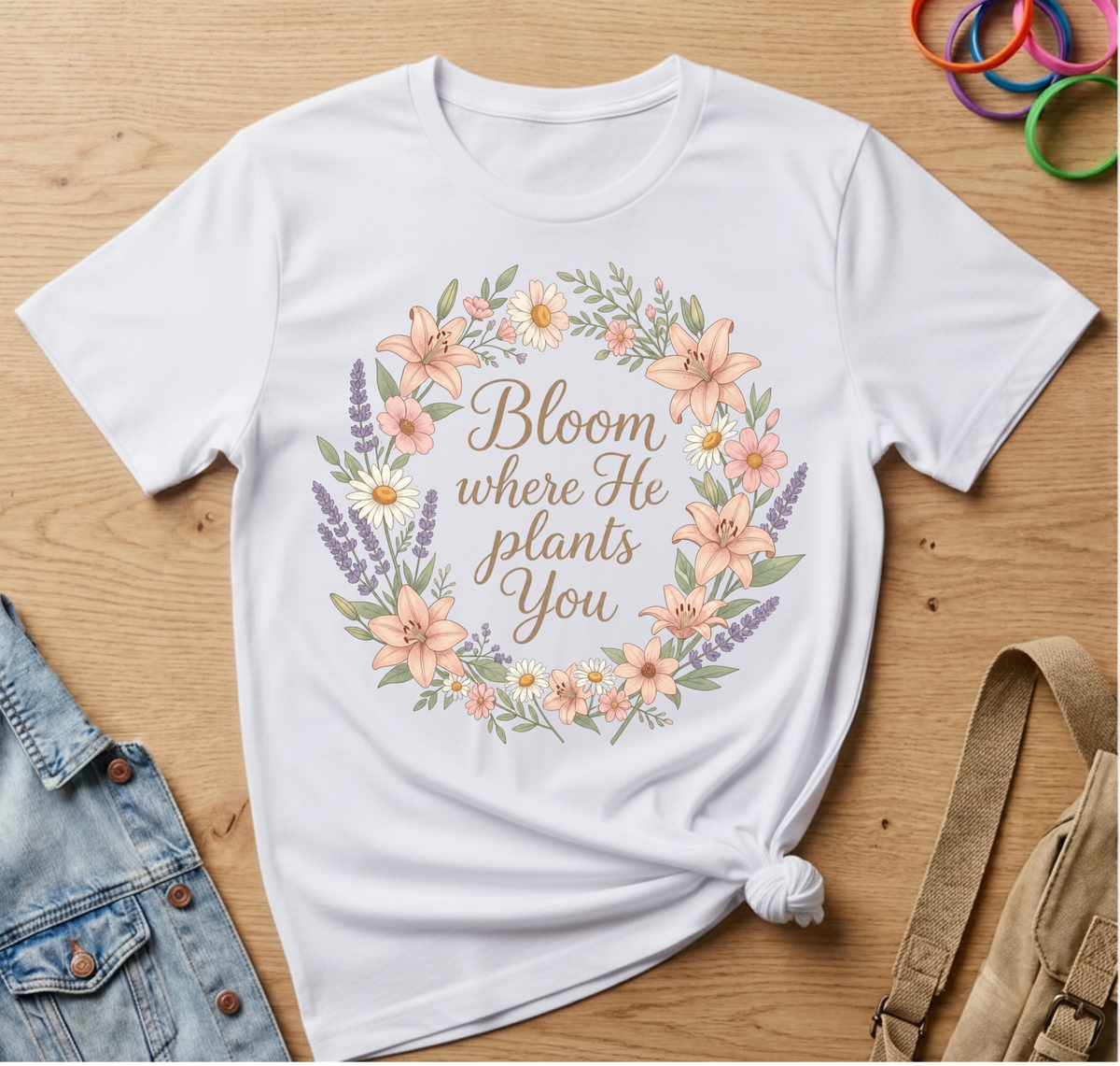 Bloom Where He Plants You T-Shirt