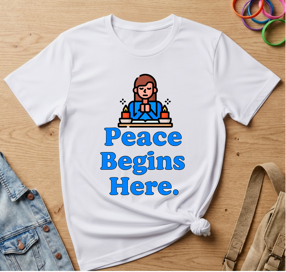 Peace Begins Here T-Shirt