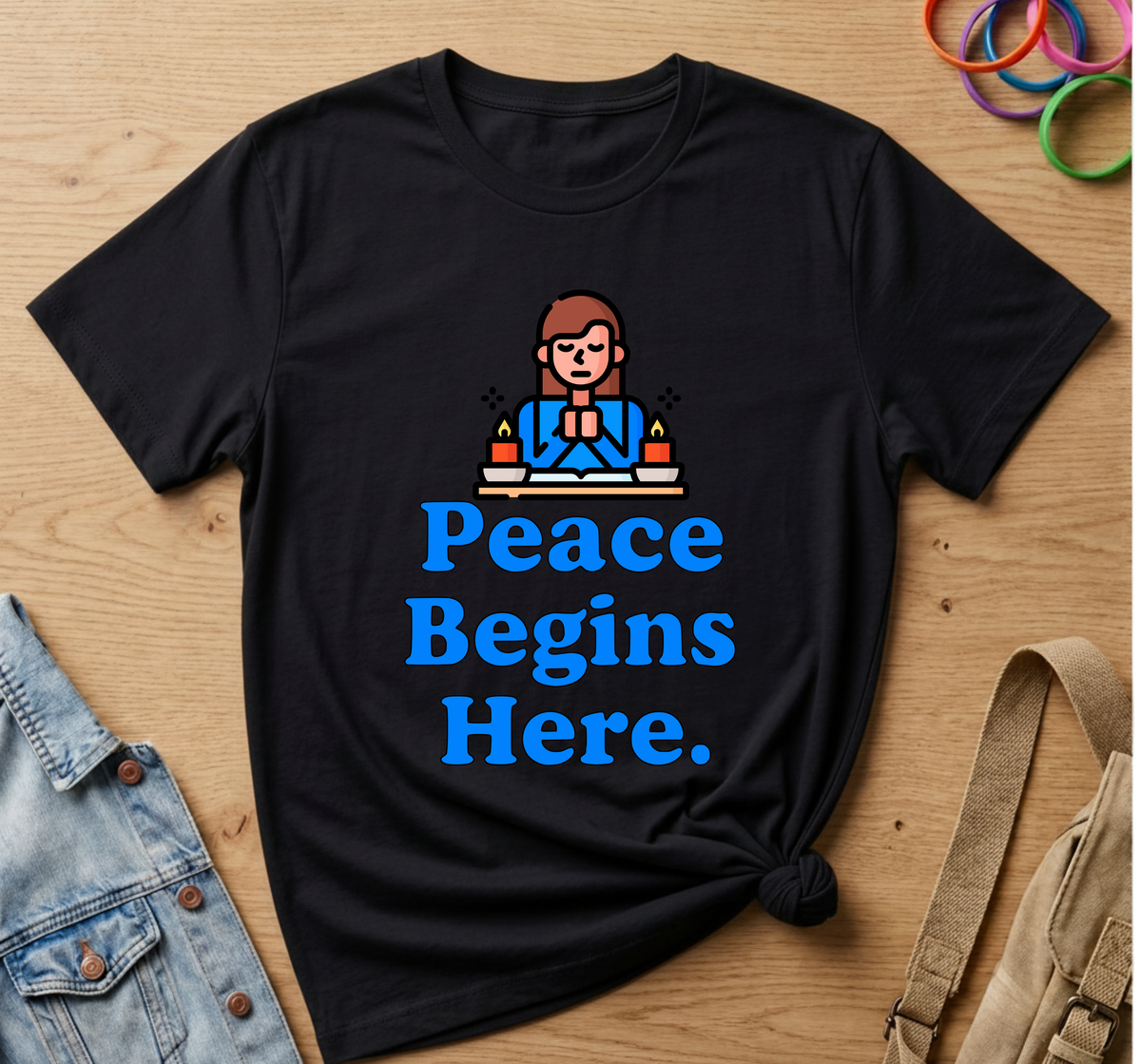 Peace Begins Here T-Shirt