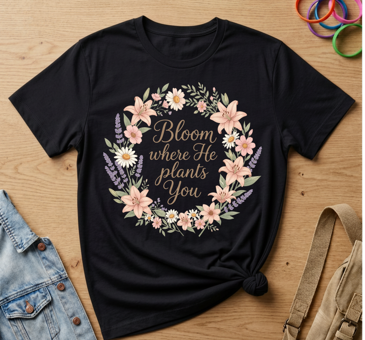 Bloom Where He Plants You T-Shirt