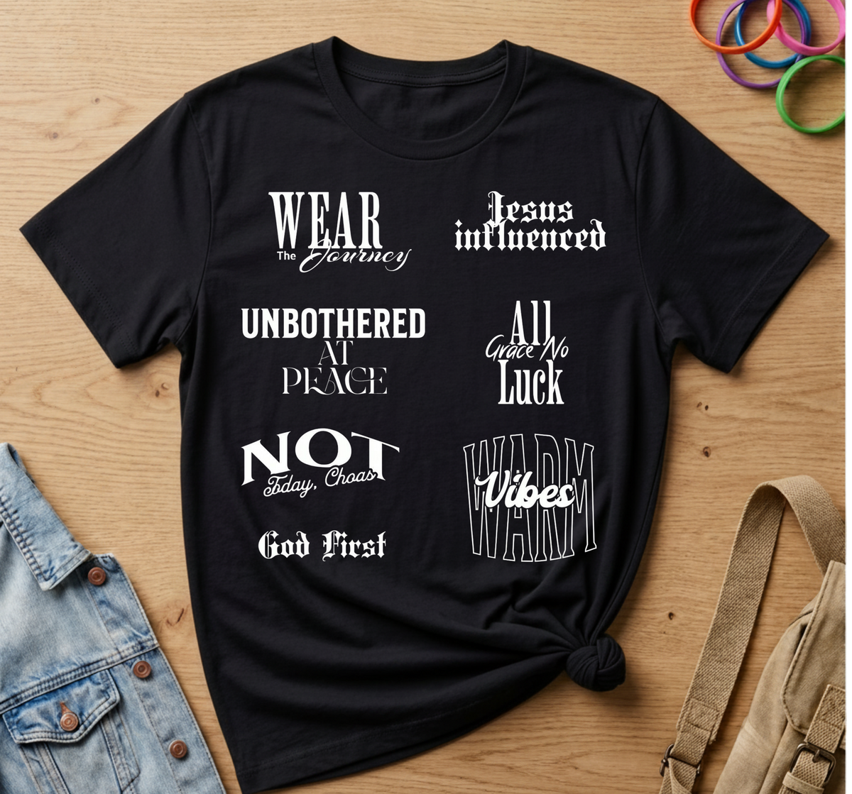 Multiple Faith Based Motivational Quotes T-Shirt