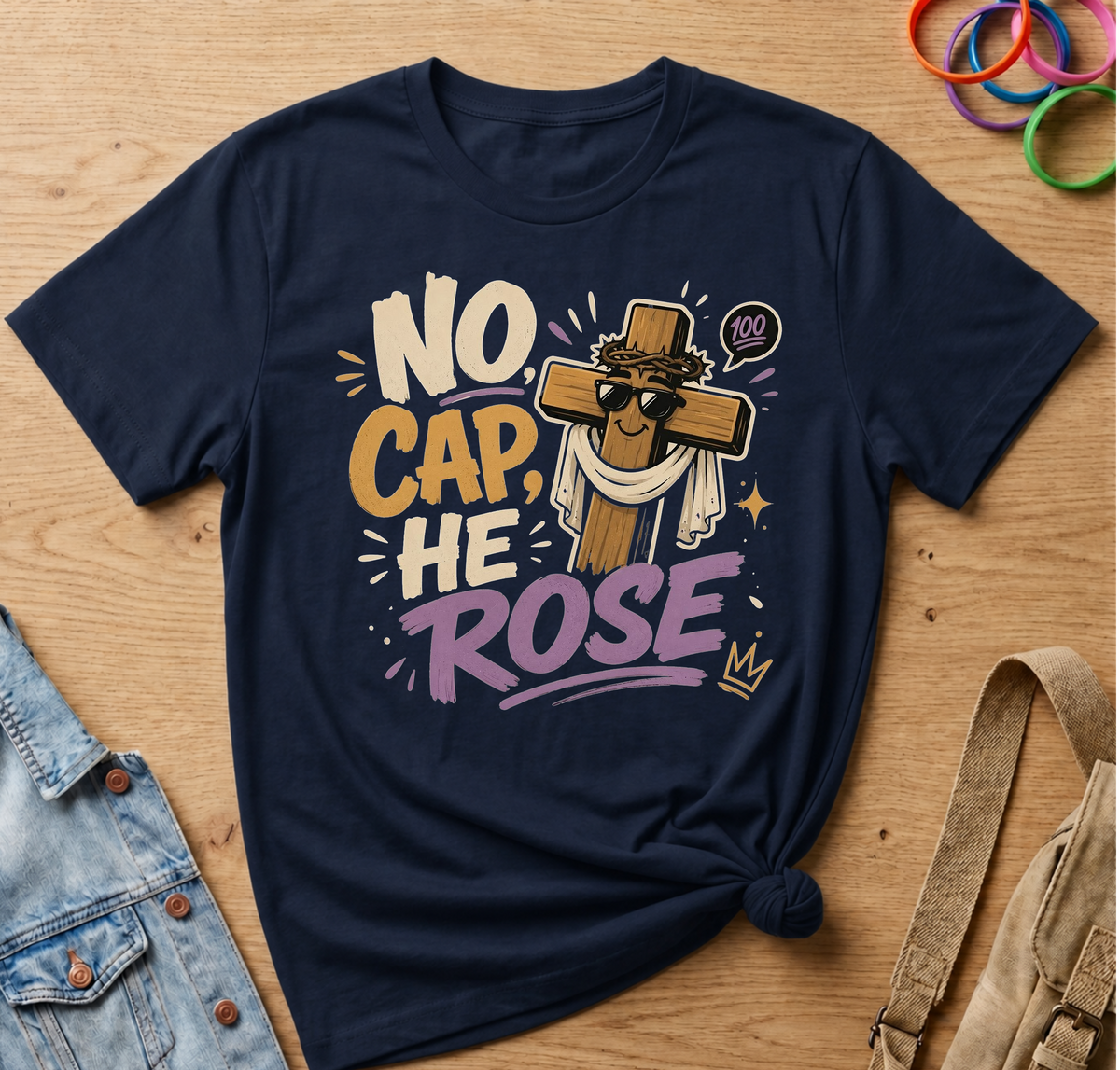 No Cap, He Rose T-Shirt